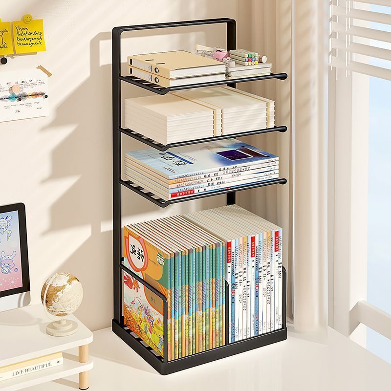 Subject Classification Storage Rack Student Desktop Book Organizer Large Capacity File Organizer Desk Layered Bookshelf
