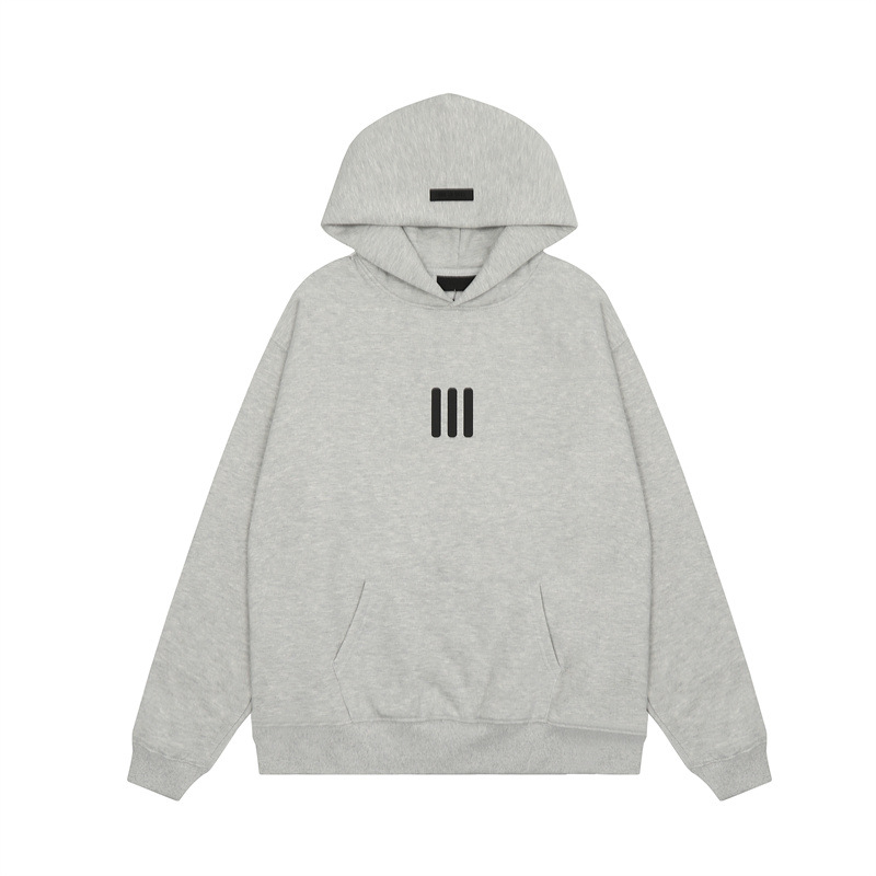 FOG ESSENTIALS letras de silicona estereoscópica hombres y mujeres americanos camisa con sudadera con sudadera con sudadera image 46
