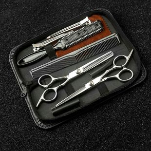 Wholesale stainless steel barber hairdressing haircut scissors special suit tools flat teeth scissors thin scissors bangs