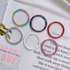 彩虹漸變色閃粉magsafe磁吸氣囊支架底盤圓形磁吸環手機支架批發