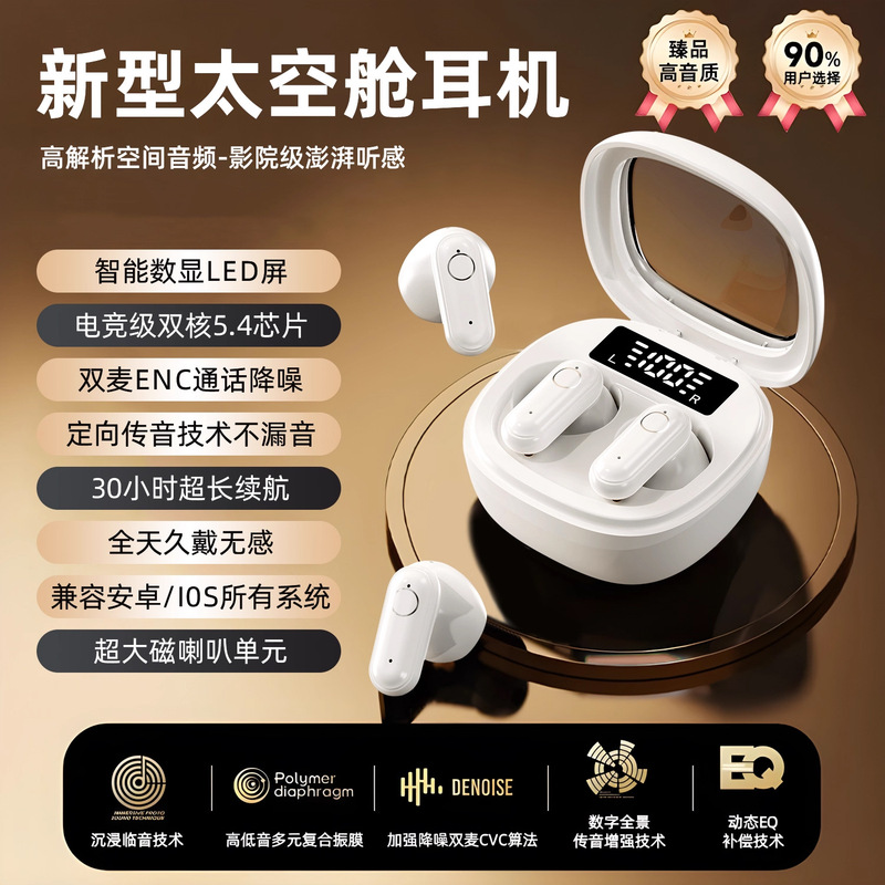 2025年新款无线蓝牙耳机迷你半入耳运动降噪超小适用苹果华为通用|undefined