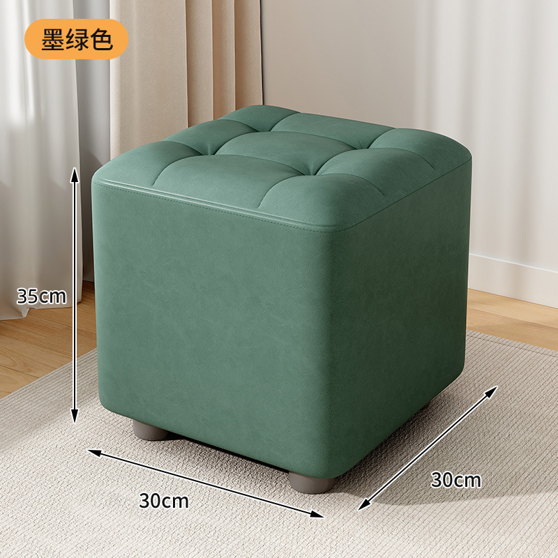 Taburete pequeño, taburete bajo para el hogar, taburete de salón, taburete de sofá, taburete simple, muelle de asiento, paquete suave, taburete de cambio de zapatos pequeño