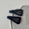 Striped navy blue clip-hollow triangle