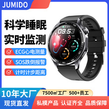 跨境圆屏智能手表F210检测体脂尿酸睡眠心率通话跌倒SOS健康手表