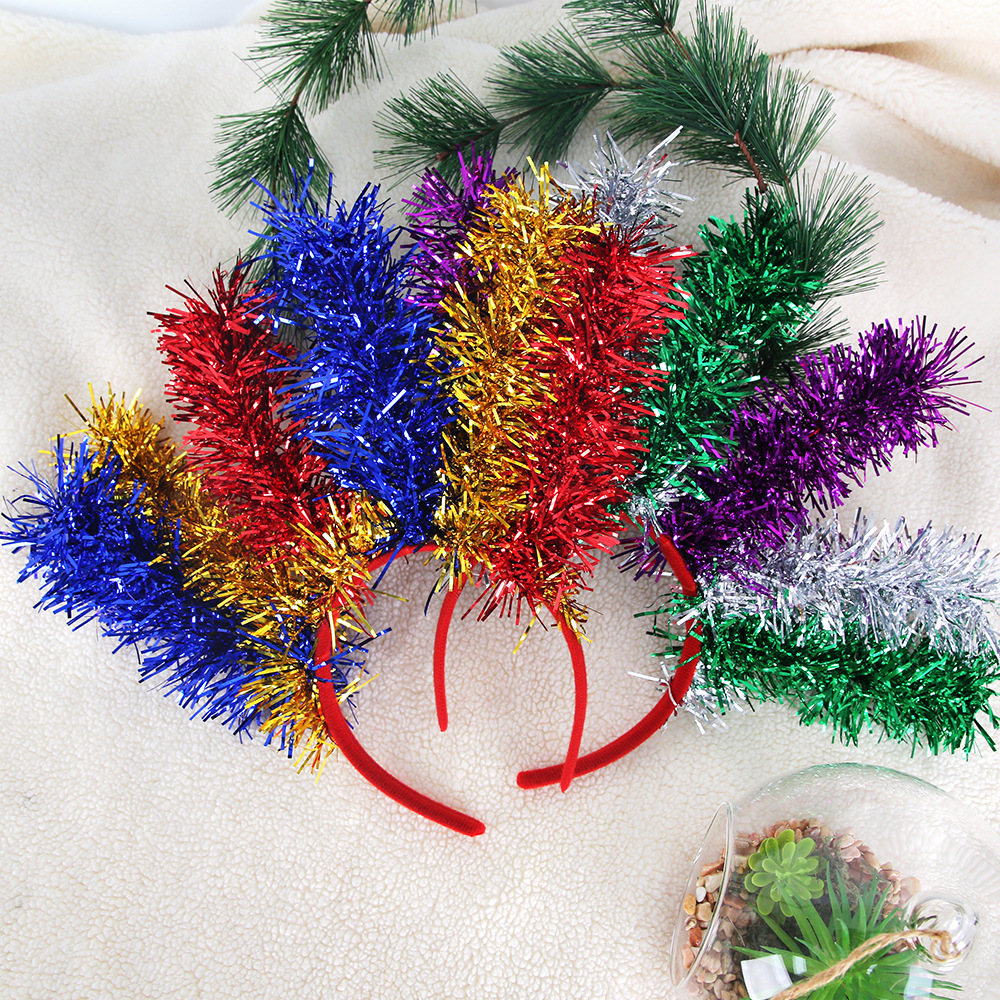 Carnaval brasileño decoración toque de cabello exagerado colorido banda de cabello carnaval fiesta de maquillaje vestido banda de cabello