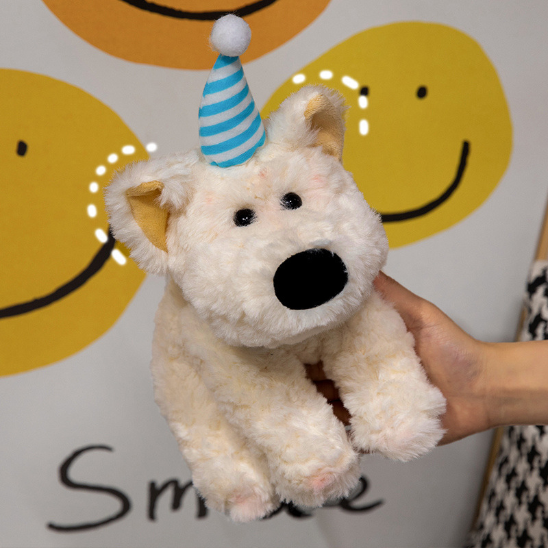 新しいウエストハイランド子犬人形ぬいぐるみかわいい犬人形睡眠枕布人形誕生日ギフト|undefined