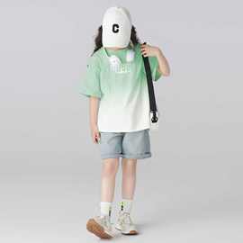 女童夏季夏装2026新款儿童运动短袖圆领潮T甜酷童装大童女装衣服