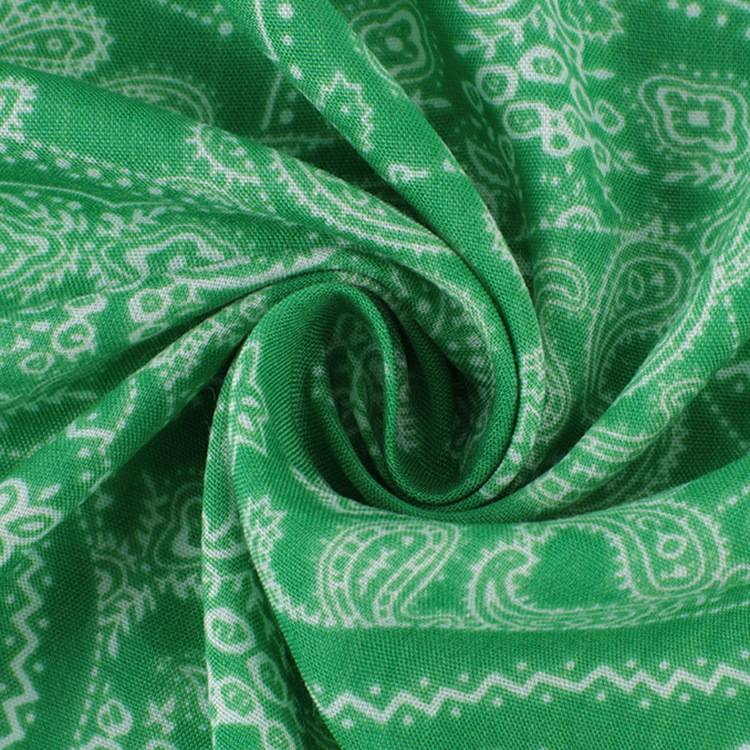 Nueva promoción 100% rayon 45s 100gsm hawaiano abstracto tela impresa de rayon