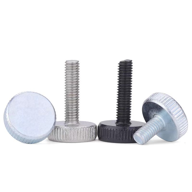 Factory direct supply flat head knurled hand screw hand tightening screw knurled large round head bolt large quantity excellent price