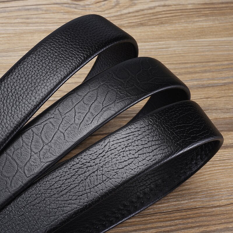 Non Leading Belt, Men's Lychee Pattern, Wear-resistant and Scratch Resistant, Non Leading Belt, Versatile and Minimalist Belt_voghion.com