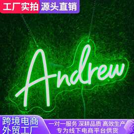 广州源头厂家直营霓虹灯灯牌室内装饰发光网红创意亚马逊英文字母