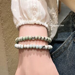 Small Accessories, Popular Accessories, Ethnic Style, Ceramic Peony Porcelain Bracelet, Street Stall Hand Accessories Mixed Batch Full E18