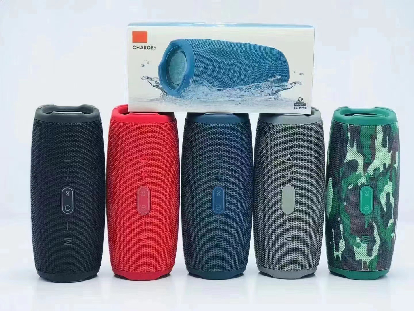 CHARGE5 Shock Wave Bluetooth-Lautsprecher der 5. Generation, kabelloser Karteneinsatz, Subwoofer-Sound, tragbar für den Außenbereich_voghion.com