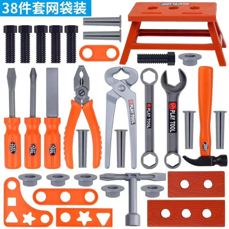 Caja de herramientas de los niños traje desmontaje simulación reparación herramienta taladro eléctrico destornillador reparación bebé juego casa juguete hombres