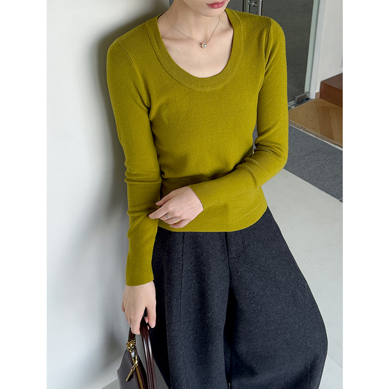 Juzhi Autumn and Winter New Korean Long-Sleeved Knitwear New Slim Knitwear Knitted Round Neck Top 275 Juzhi Autumn and Winter New Korean Long-Sleeved Knitwear New Slim Knitwear Knitted Round Neck Top 275