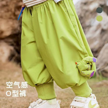 童装2025秋冬女童男童女宝宝束脚裤加绒保暖加厚休闲长裤韩版棉裤