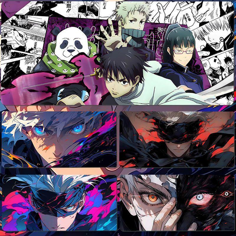 고로 오지마 마법 전투 마우스 패드 대형 e-스포츠 컴퓨터 책상 패드 학생 기숙사 남성 게임 e-스포츠 키보드 패드