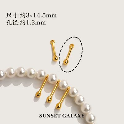 round pendant separator beads for Zərgərlik ara hissələri - 18k-goldround-bead-pendant-5-pieces