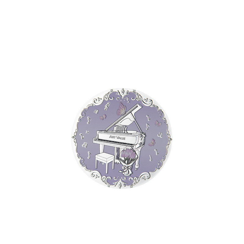 Art Value Piano sonido mariposa sueño polvo de hilo suave, maquillaje permanente, polvo blanco transparente mate, polvo grande.