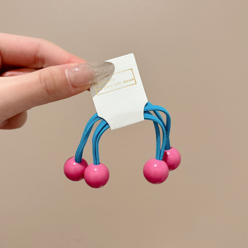 Lazo para el cabello del pulgar de color para niños, niña atada a la cuerda para la cabeza, banda de goma elástica alta, el bebé no daña el cabello, tocado de cuerda para el cabello