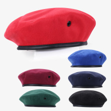跨境毛呢新款贝雷帽子男女户外显脸小保安户外作战广场水兵蓓蕾帽