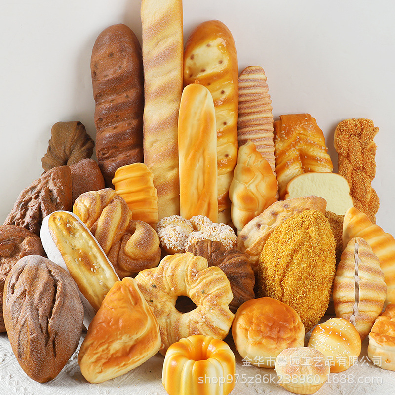 Simulation bread model fake cake toast baguette food shooting props baking shop decoration ornaments children's toys