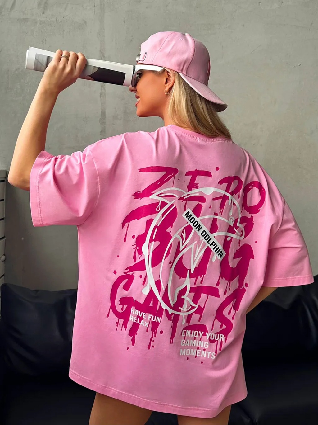 高品质220g美式印花t恤夏季宽松上衣休闲插色百搭大码240斤宽松棉