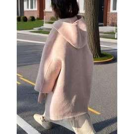 女童双面羊绒大衣2025冬季新款儿童韩版洋气仿羊毛呢子毛呢外套