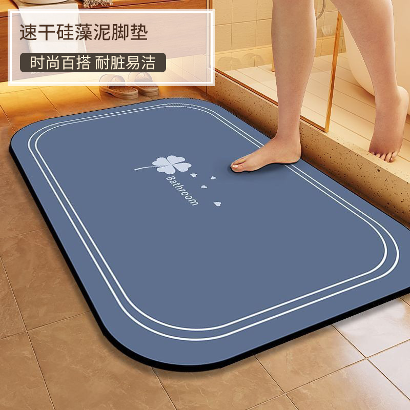 새로운 가정용 미끄럼 방지 매트 욕실 화장실 현관문 흡수성 바닥 매트 화장실 속건성 규조토 발 매트 도매