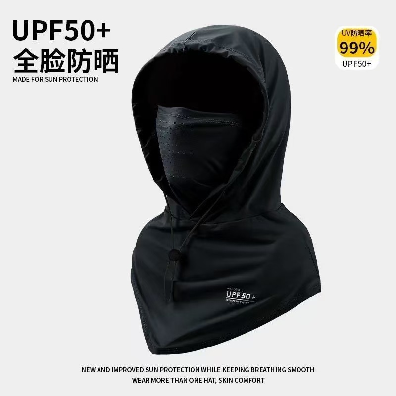 Nueva máscara de protección solar de primavera y verano, máscara de cara completa, sombrilla de conducción, protección UV de verano, protector de cuello de seda de hielo para mujer, máscara de cara para mujer