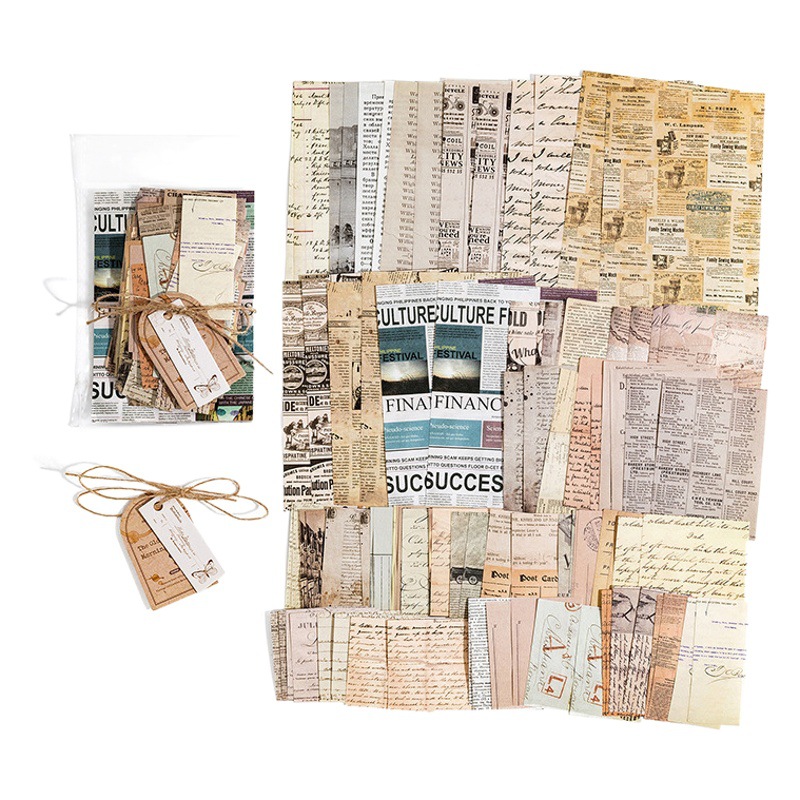 Momo material paquete memoria Post Office series Luz material de papel vintage Diario base paisaje nota papel