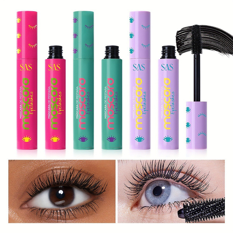 USHAS rímel a largo plazo impermeable sin manchas, rímel largo y grueso, rímel de rizo SAC009