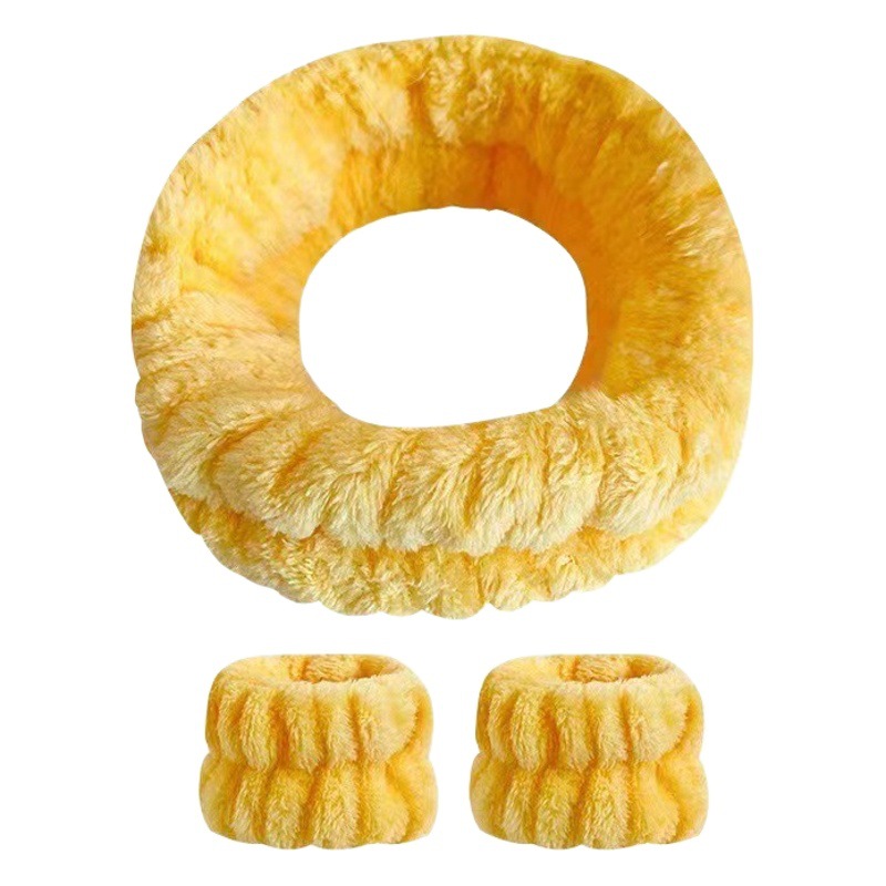 Face Wash traje femenino lavado de cara muñeca banda de pelo lavado de cara maquillaje deportes piel-friendly diadema banda de pelo conjunto suministro de fábrica