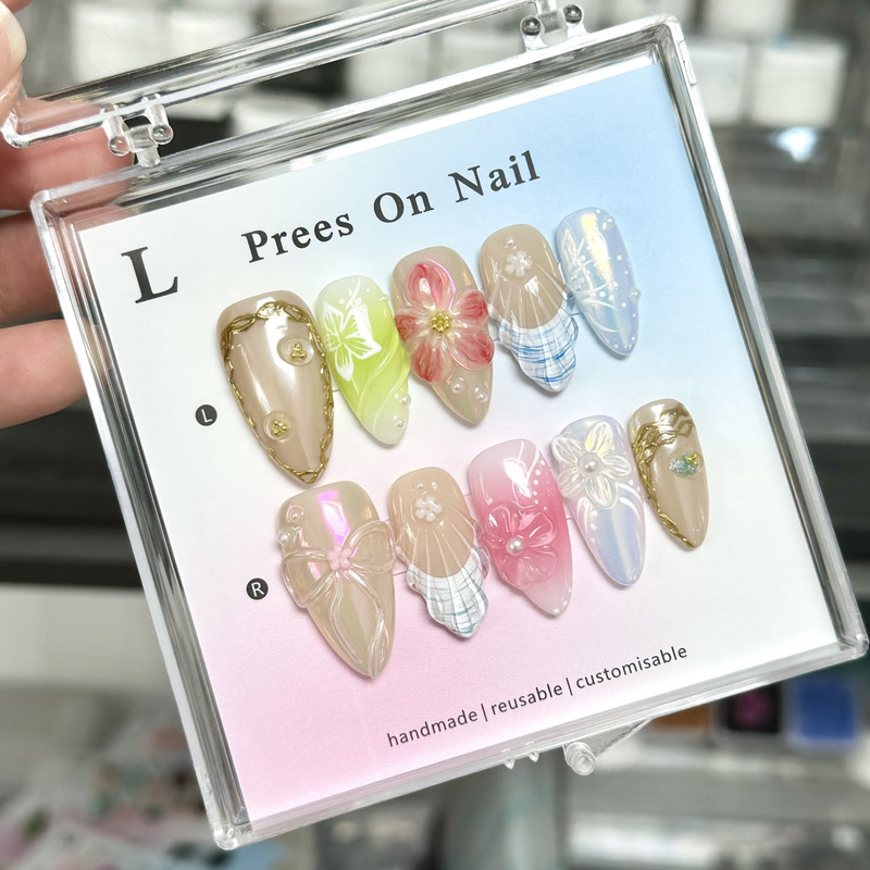 【Made in Shenzhen】Crystal Butterfly Nails, Handmade Wearable Nails, Whitening Nail Art, Nail Stickers, Nail Patches 【Made in Shenzhen】Crystal Butterfly Nails, Handmade Wearable Nails, Whitening Nail Art, Nail Stickers, Nail Patches