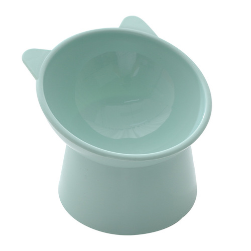 Cute plastic dog bowl, Nordic style tilted tall cat bowl, cat bowl, small dog food bowl, anti-knock over pet supplies