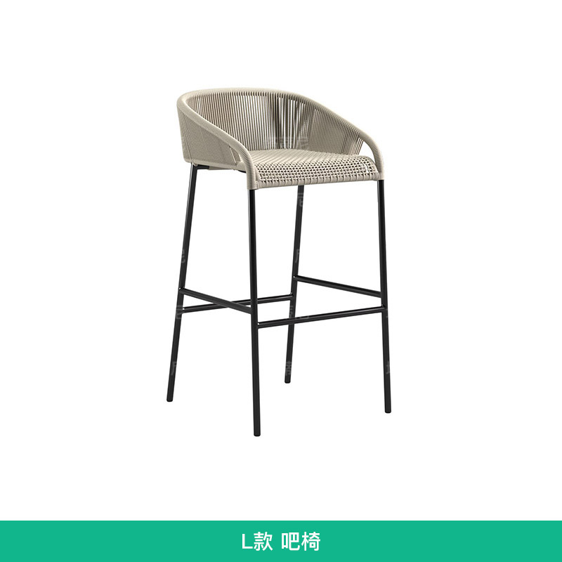 silla de bar al aire libre patio alojamiento creativo muebles de aleación de aluminio al aire libre a prueba de agua silla alta de caña image 17