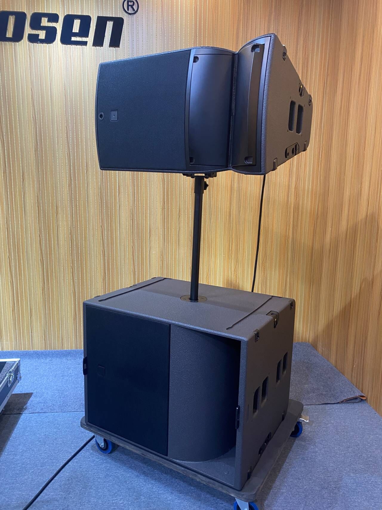 Solo 15 pulgadas línea array altavoz más único 21 pulgadas subwoofer etapa rendimiento combinación de audio rendimiento móvil sistema de refuerzo de sonido