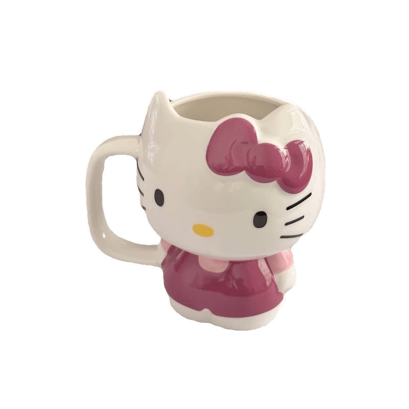 Hellokitty taza de cerámica taza Katie taza creativa taza de agua de dibujos animados linda niña práctica de gran capacidad