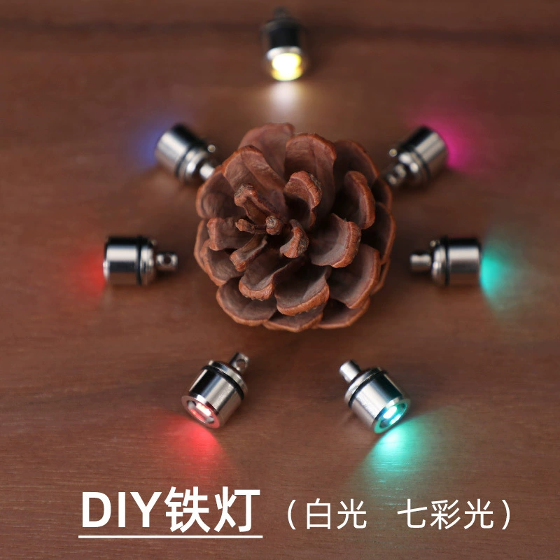Маленький Размер светящийся декоративный свет DIY креативная лампочка мини светодиодная электронная маленькая железная лампа красочная кнопочная ячейка маленькие цветные огни