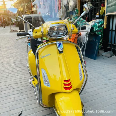 Original genuine Vespa: Motorcycle bumper - original-spring-sprint-150-front-protective-bar-chrome-plated