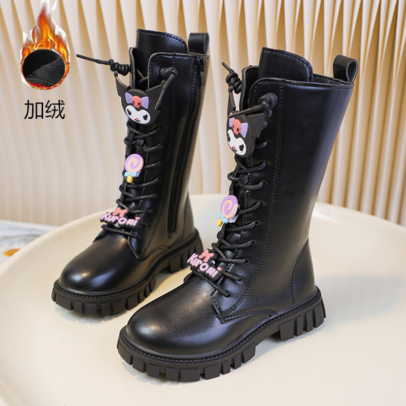女童高筒靴秋冬2025新款可爱儿童马丁靴中大童小女孩皮靴爆款长靴|undefined