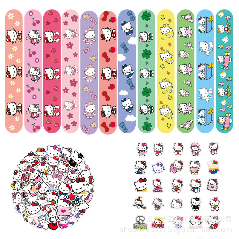 Nueva pulsera transfronteriza de anillo de palmaditas de dibujos animados ktcat tema de fiesta correa de muñeca de decoración