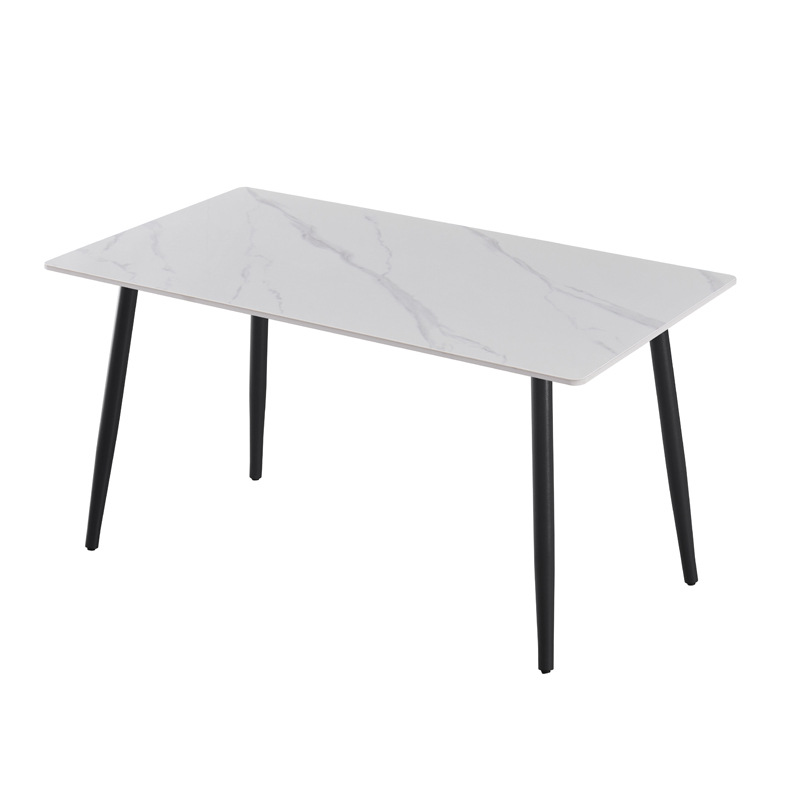 Mesa y silla de comedor de roca de lujo nórdica pequeña casa moderna simple y multi-tamaño rectangular fácil de cuidar mesa de comedor