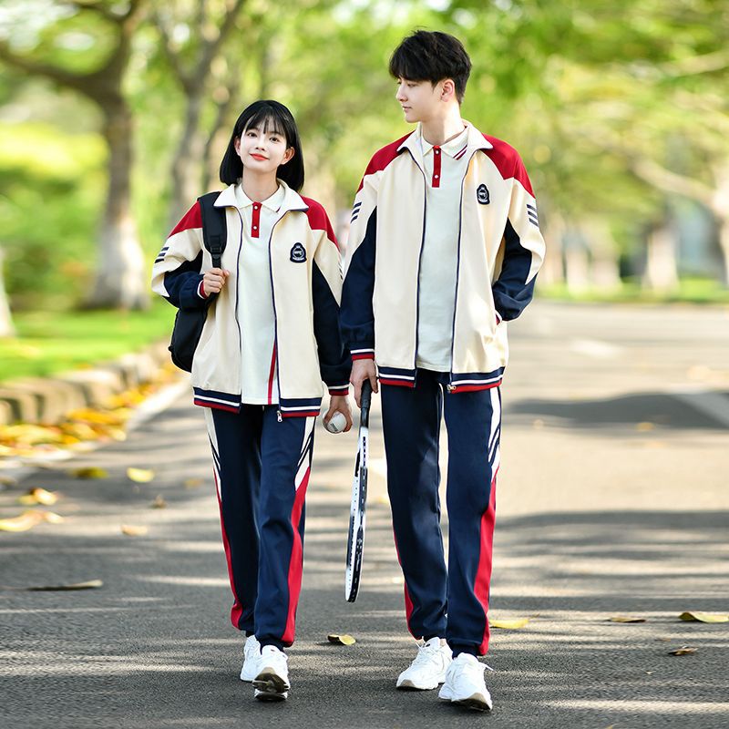秋季班服套装运动会开幕式入场学院风高中初中小学生三件套校服潮