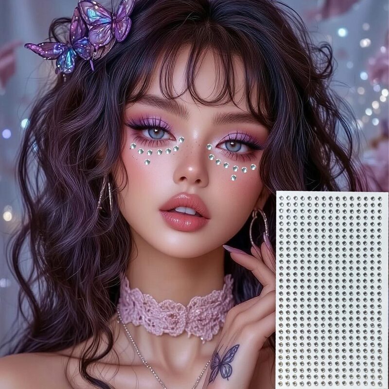 Concert Support Painted Face Stickers, Acrylic Diamond Stickers, Diamond Stickers, DIY Handmade Eyeliner Stickers, Makeup Stickers, Diamond Face Stickers