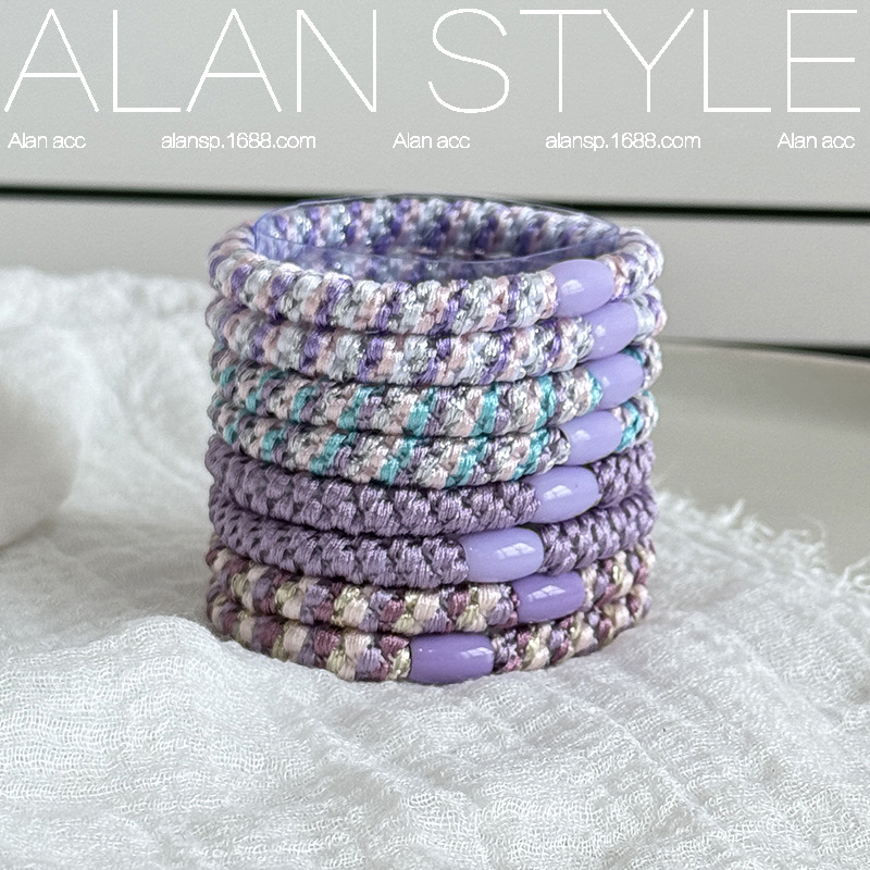 Korean-Style Simple Braided Hair Tie for Women, Elegant High Ponytail Anti-Collapse Hair Band, High Elasticity Hair Rope, Versatile Hair Accessory