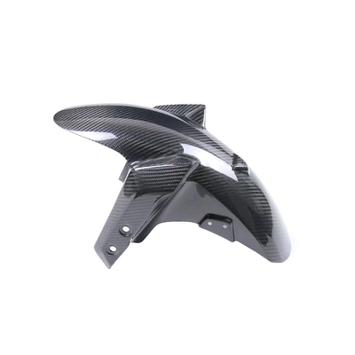 Suitable for YAMAHA Yamaha MT09 FZ09 motorcycle modified carbon fiber front fender soil removal plate shell (Motorcycle Fender) - twill-gloss-452724