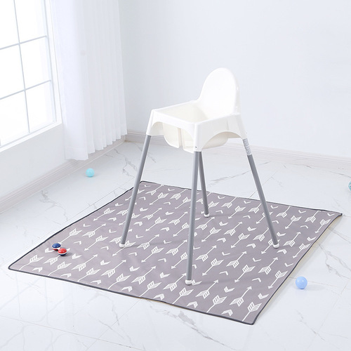 Children's high chair floor protection mat waterproof and non-slip multifunctional square game mat portable picnic mat for outdoor use