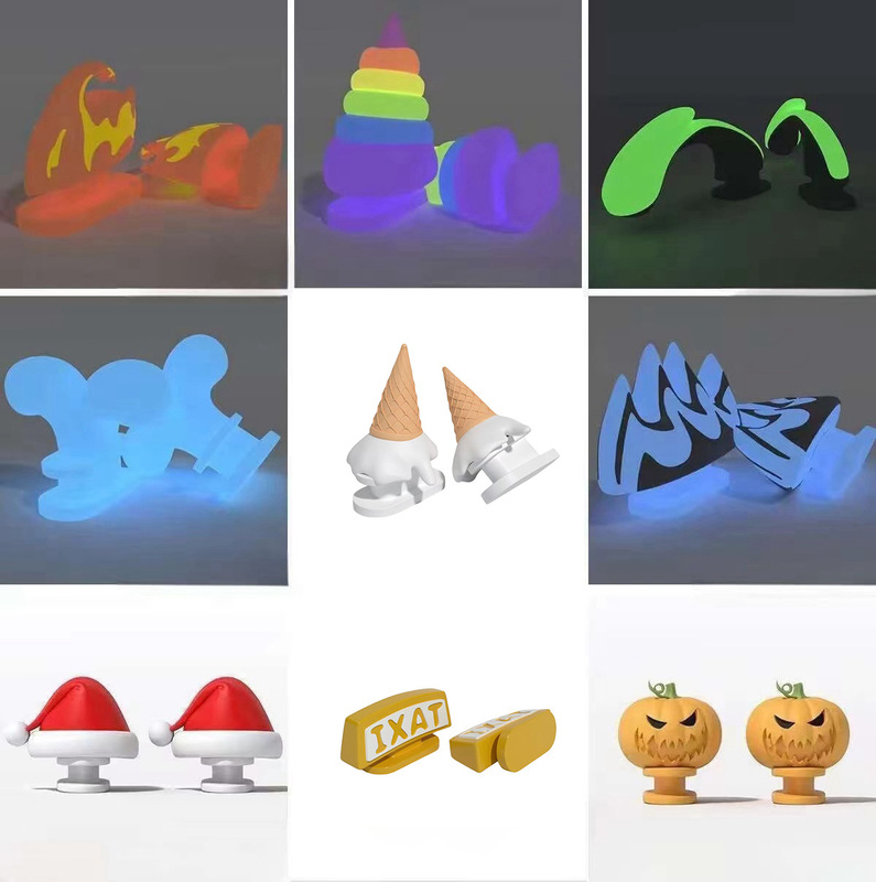 Factory Direct Sales Shark Slippers Accessories Luminous Fin Unicorn Pumpkin Christmas Hat Flame Shoe Flower Accessories Wholesale