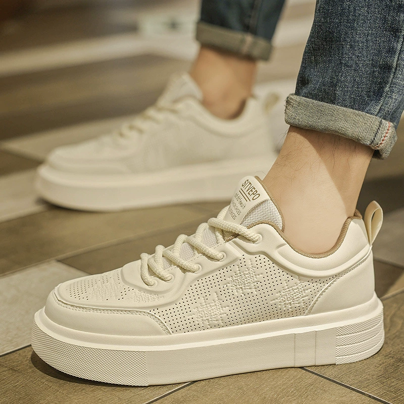 Summer breathable footwear, trend universal sneakers platform for leisure, cloth shoes